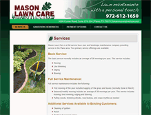 Tablet Screenshot of masonlawncare.net